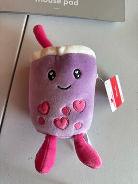 Lush Purple Plush Bubble Tea with Hot Pink Accents